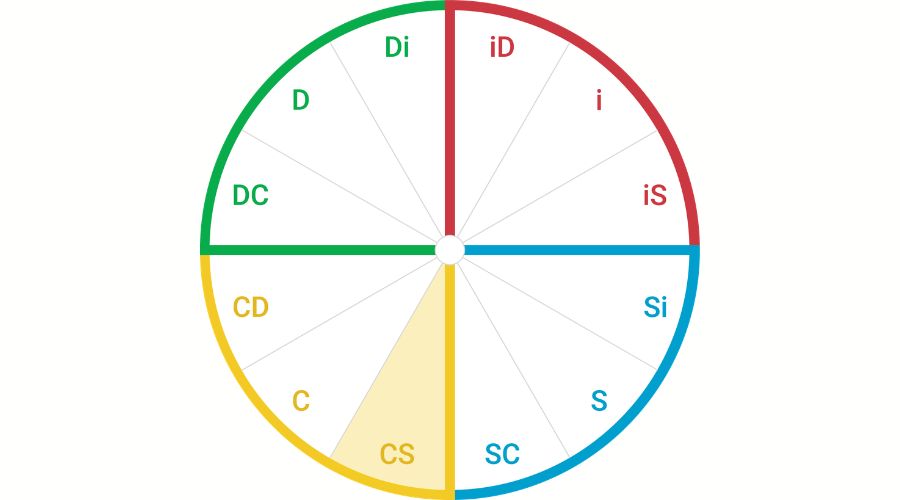 CS DISC blend combining compliance and steadiness traits