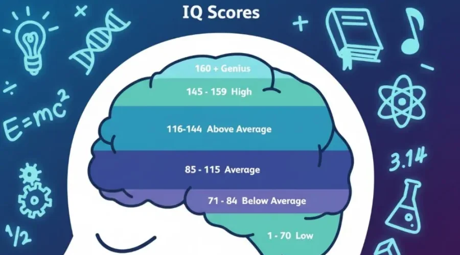Illustration explaining what is the average IQ