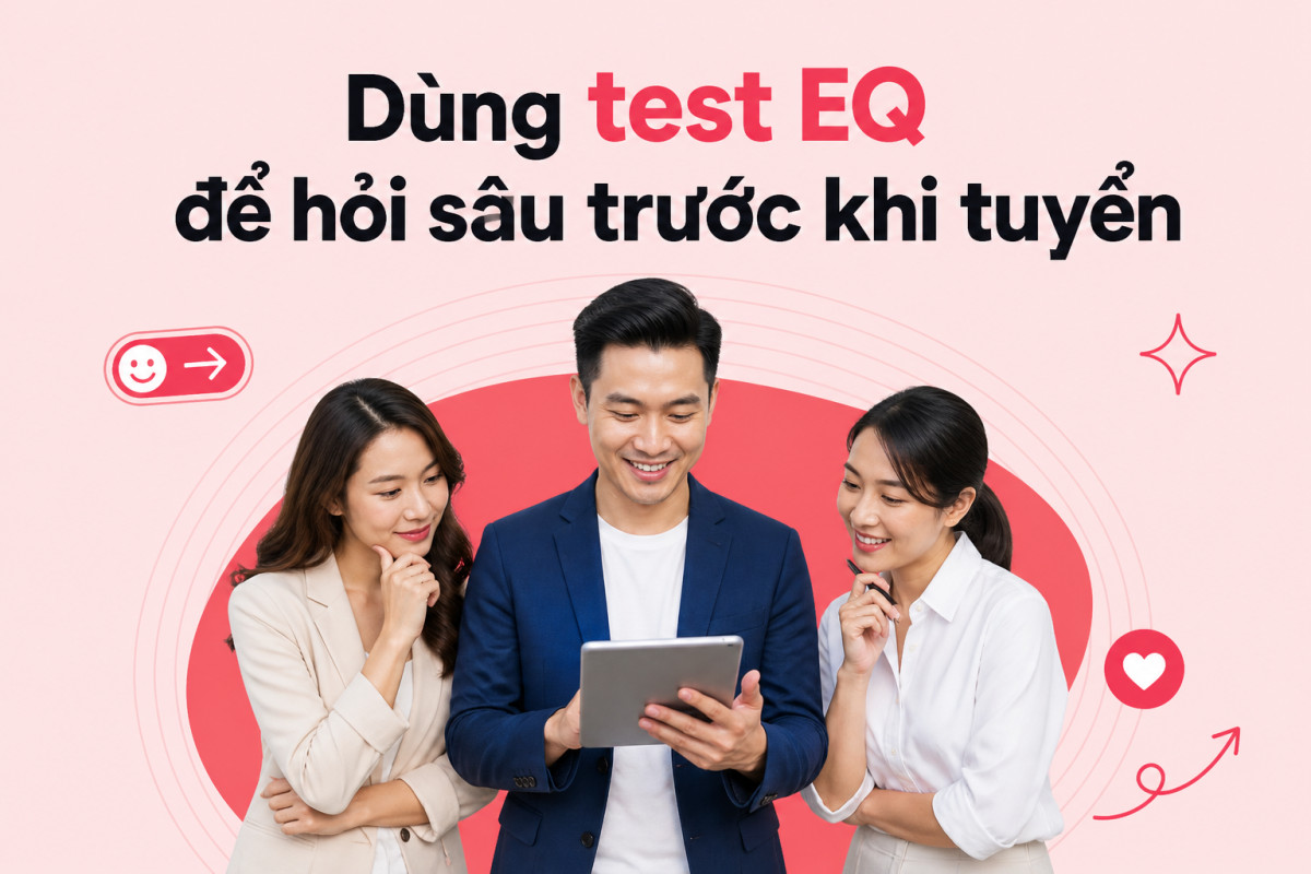 Nhà tuyển dụng dùng kết quả test EQ để chọn câu hỏi và đối chiếu với phản ứng thực tế của ứng viên