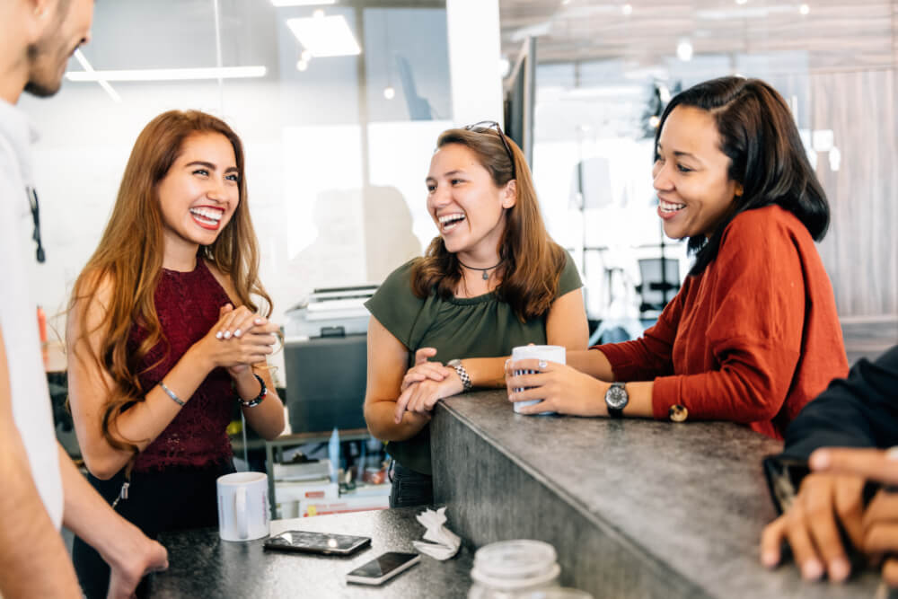 Team members describing candidate's friendly and open behavior