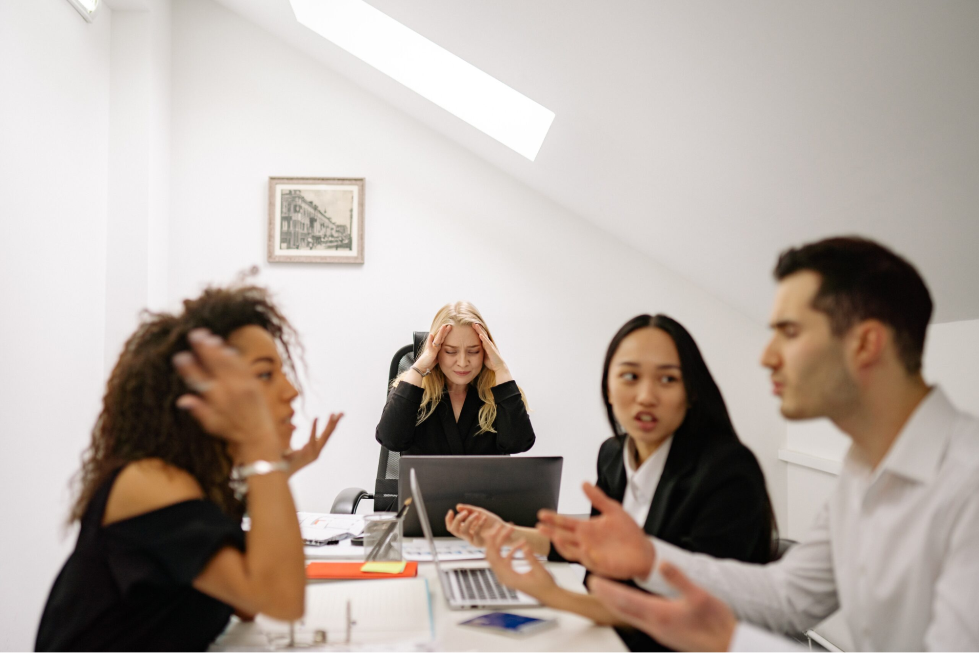  Conflict resolution skills shown in workplace scenario